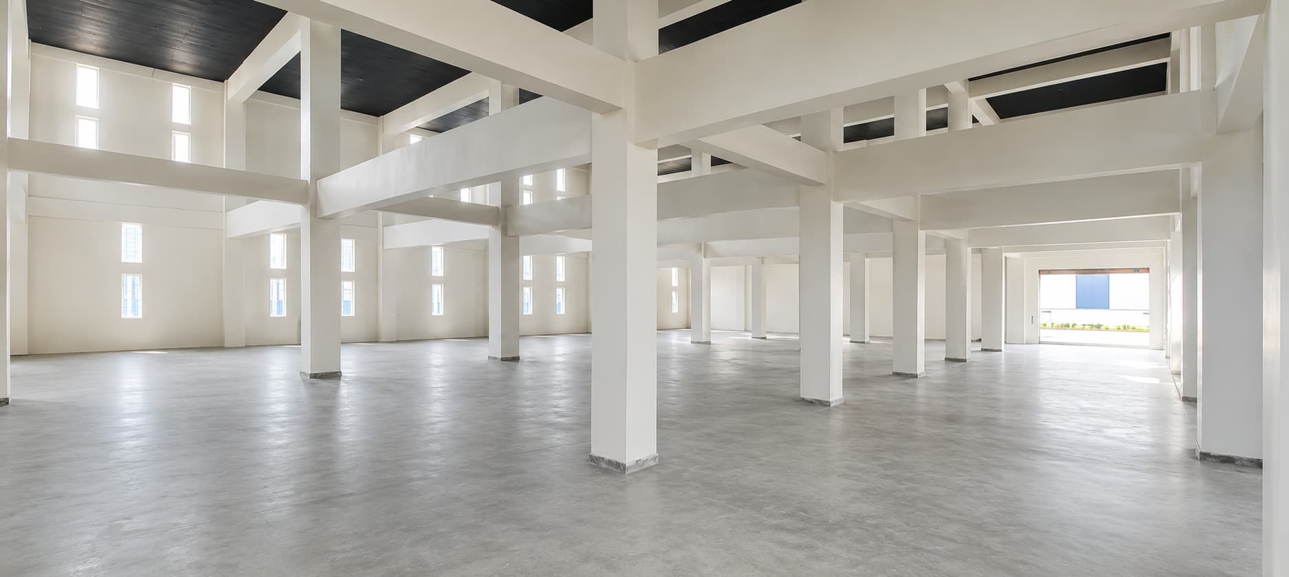 Interior — the double-height showroom floor